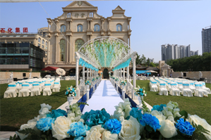 北京草坪集体婚礼-蒂芙尼兰色主题婚礼